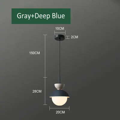 suspension créative avec abat-jour en verre et long câble - vue 16 sur 18
