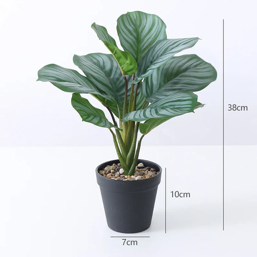 Artificial tropical banana plant in pot jungle realistic decor - vue 8 sur 8