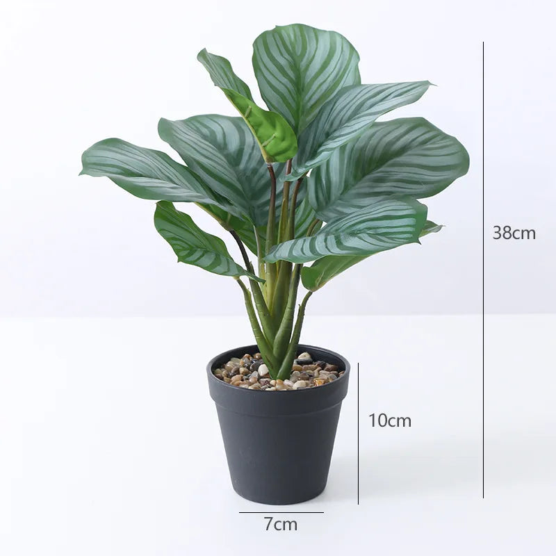 Artificial tropical banana plant in pot jungle realistic decor - vue 7 sur 8