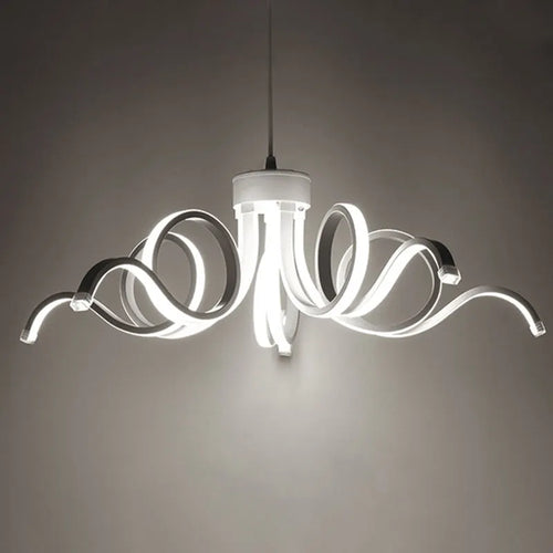 lustre suspendu moderne télécommandé en aluminium acrylique éclairage intelligent