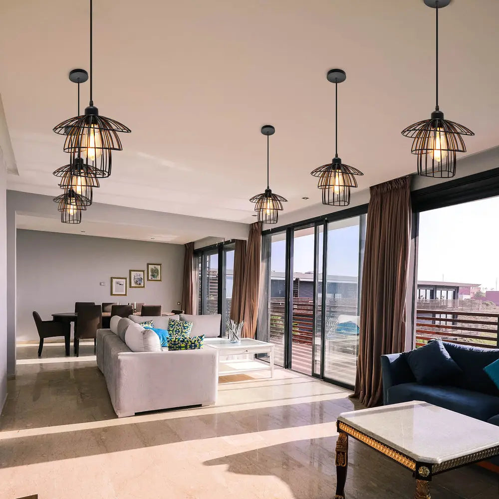 lampes suspendues modernes en fer pour décoration intérieure - vue 7 sur 7