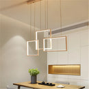 lustre carré moderne en acrylique avec led pour bricolage