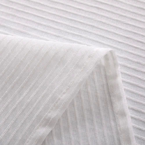 Voilage tulle rayé style art deco europeen - vue 4 sur 9