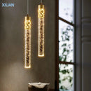 suspension en cristal de luxe avec télécommande pour chevet kistchen island led
