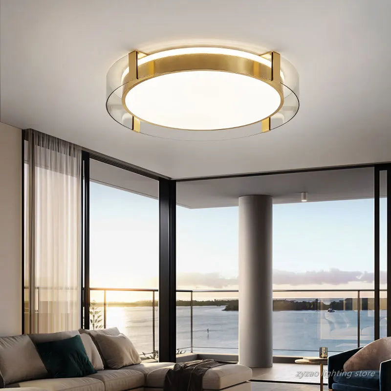 plafonnier en cuivre design moderne pour décoration intérieure créative - vue 5 sur 9