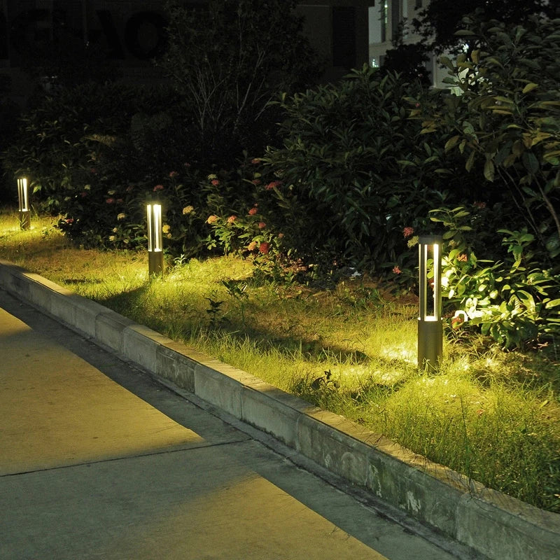 Lampe à gazon extérieure moderne en aluminium porche jardin étanche IP54 extérieur pelouse lumière cour pelouse paysage lumières pelouse lampe - vue 5 sur 9
