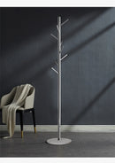 Stainless Steel Simple Modern Coat Rack, Nordic Light Luxury Hanger, Floor-Standing Bedroom Marble Hanger