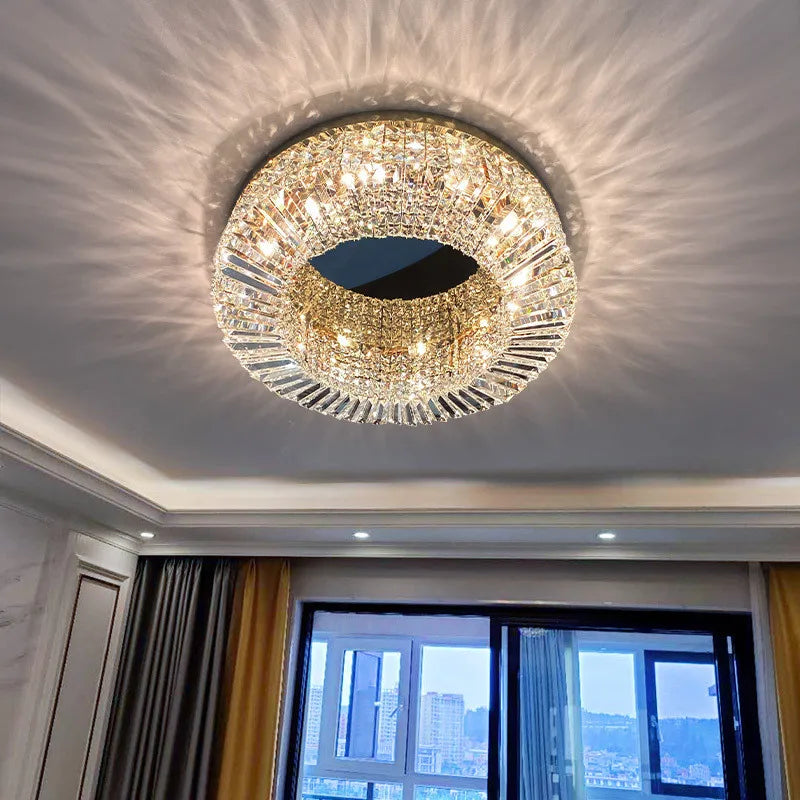 lustre led en cristal luxueux moderne et brillant - vue 3 sur 10