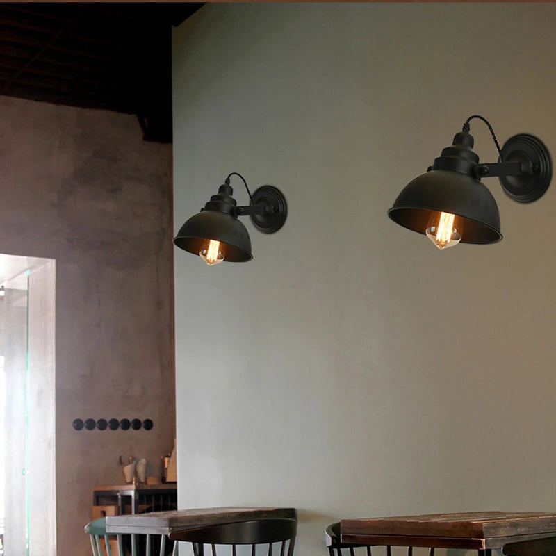 applique murale vintage industrielle ajustable style loft rétro