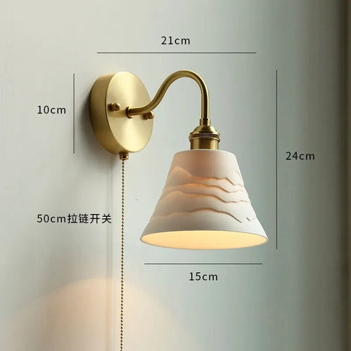 Éclairage LED verre salle bain nordique cuivre tirer interrupteur - vue 18 sur 23