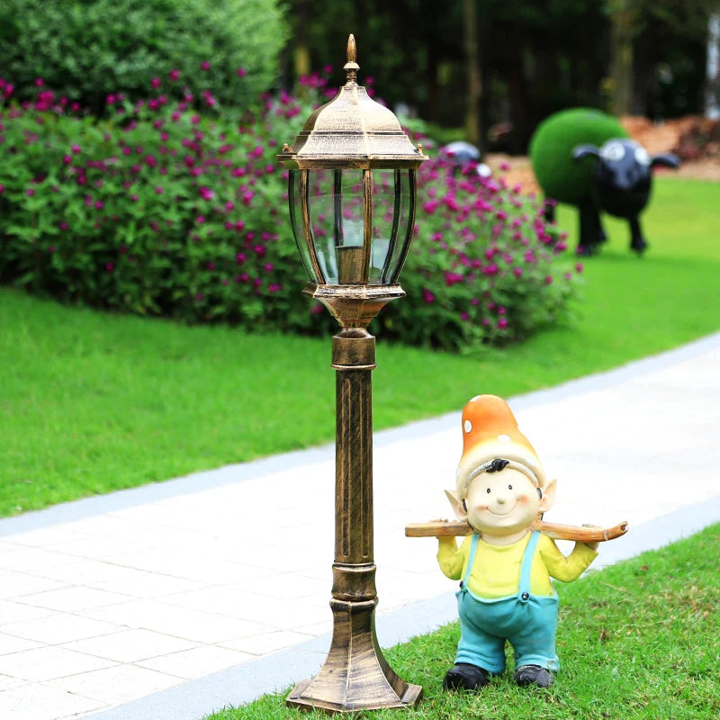 lampe de jardin rétro européenne étanche pour extérieur - vue 5 sur 8