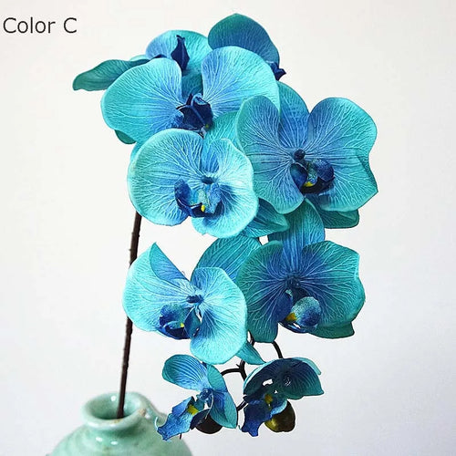 10 têtes d'orchidées artificielles rétro pour décorations élégantes - vue 5 sur 17