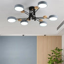 Contemporary nordic LED chandelier in minimalist wrought iron