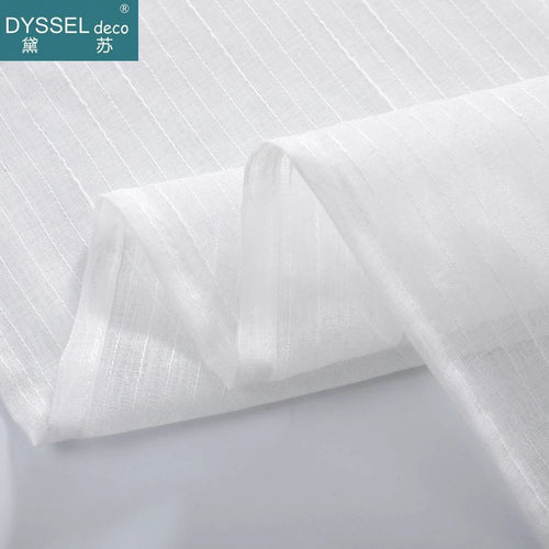 Voilage rayé style européen léger pour salon chambre