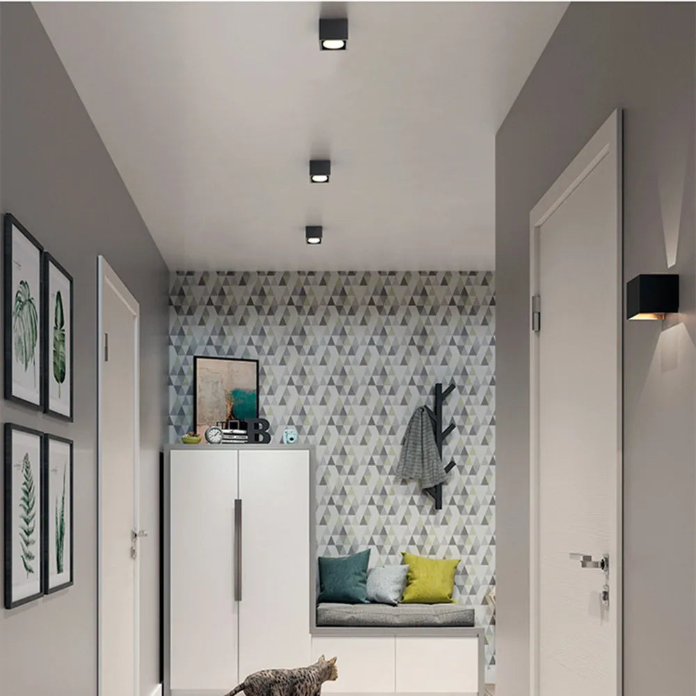 Spot LED montés en Surface lampe GX53 remplaçable rotative moderne LED éclairage intérieur - vue 10 sur 9