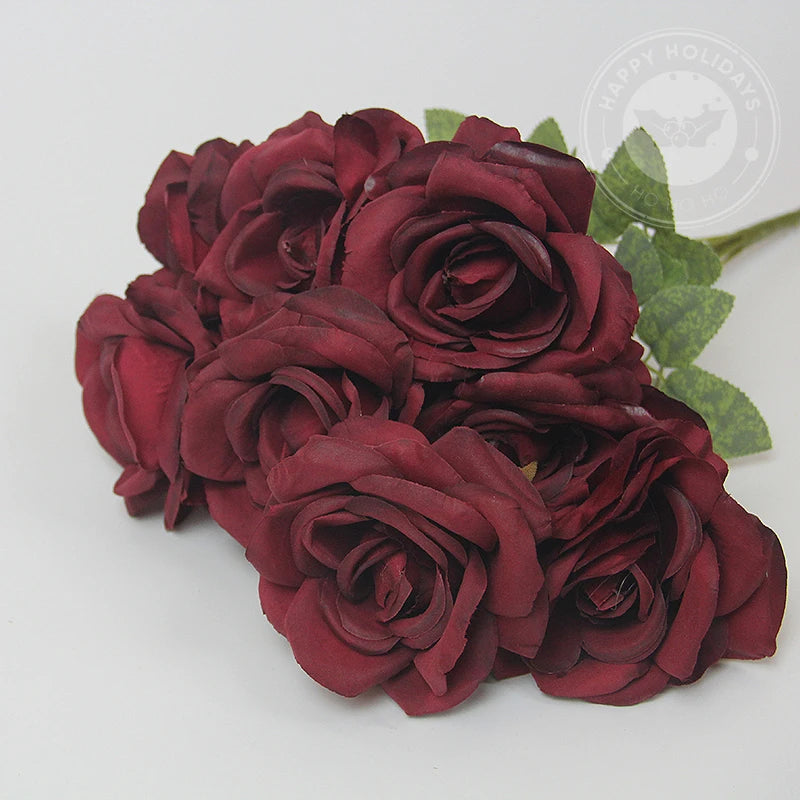 bouquet de roses vintage en soie pour décoration festive