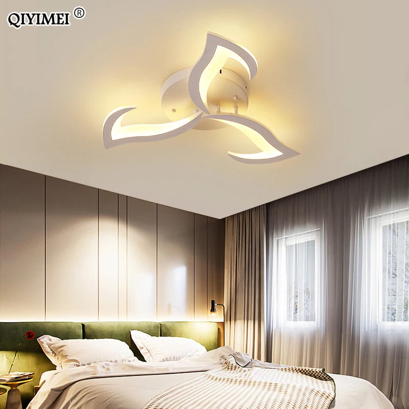 lustre led moderne en fer avec éclairage acrylique pour intérieur - vue 4 sur 16