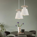 lampe led suspendue design nordique en bois pour bar hôtel