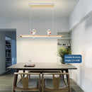 modern creative minimalist wooden LED pendant light