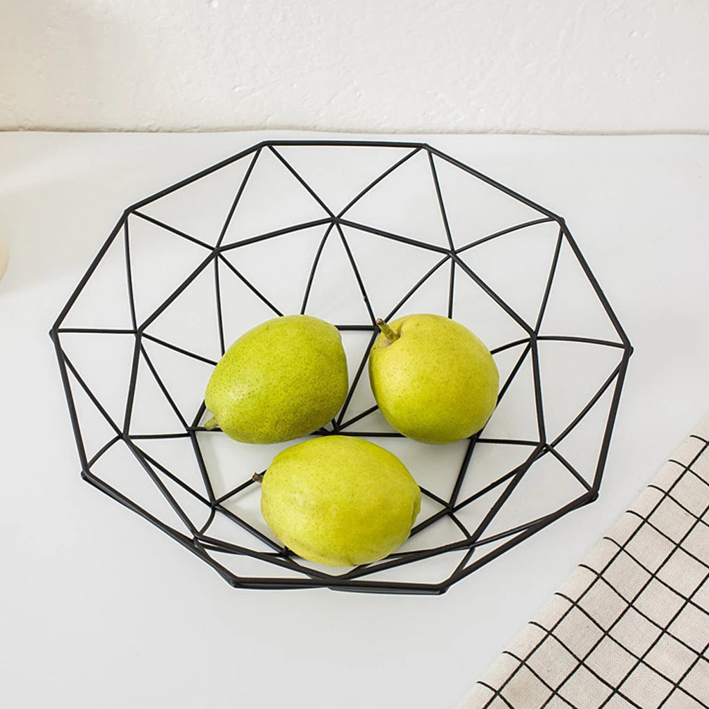 panier à fruits en fer tissé pour décoration de cuisine - vue 4 sur 8