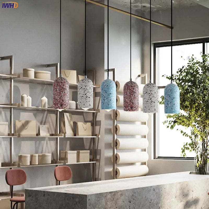 suspension en ciment nordique design moderne pour intérieur lumineux - vue 6 sur 9