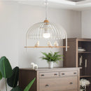 lustre nordique cage à oiseaux en résine et fer pour restaurant ou café
