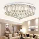 Modern minimalist flush mount K9 crystal chandelier