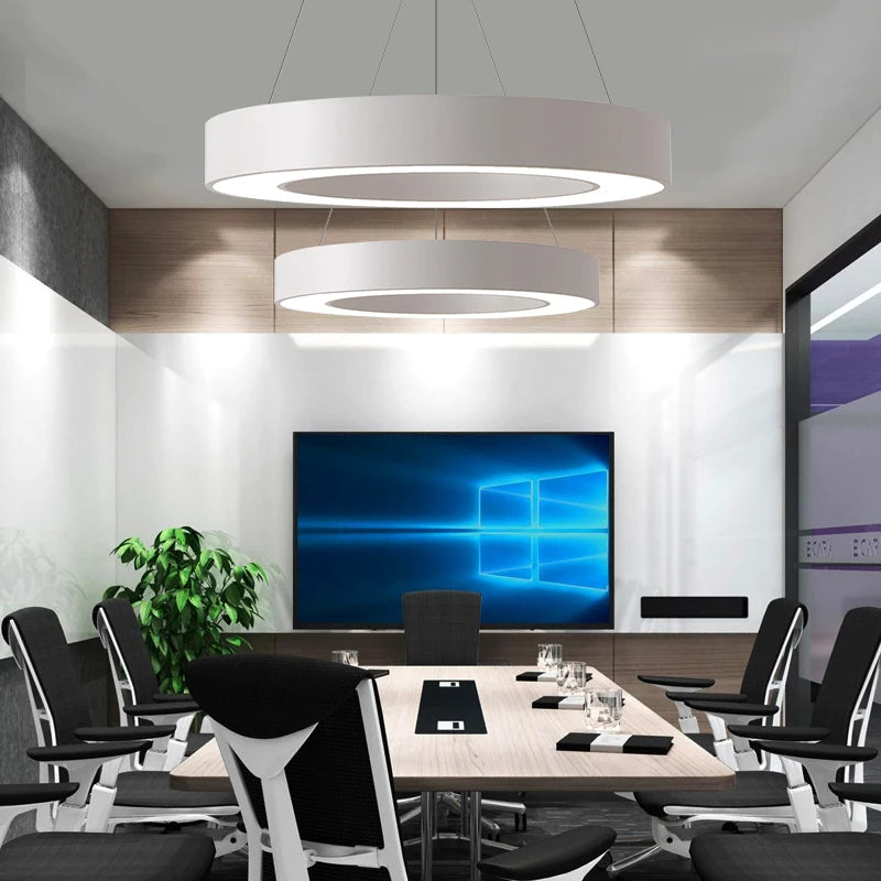 suspension lumière led en métal minimaliste suspendue - vue 6 sur 16