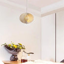 Minimalist wood LED Spherica pendant light for Nordic office