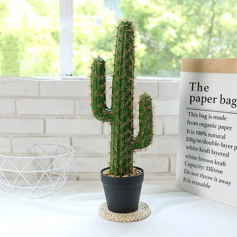 plantes tropicales cactus artificiel décoration intérieure succulente en plastique - vue 4 sur 9