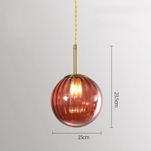 simplistic modern design glass LED pendant light - vue 10 sur 12