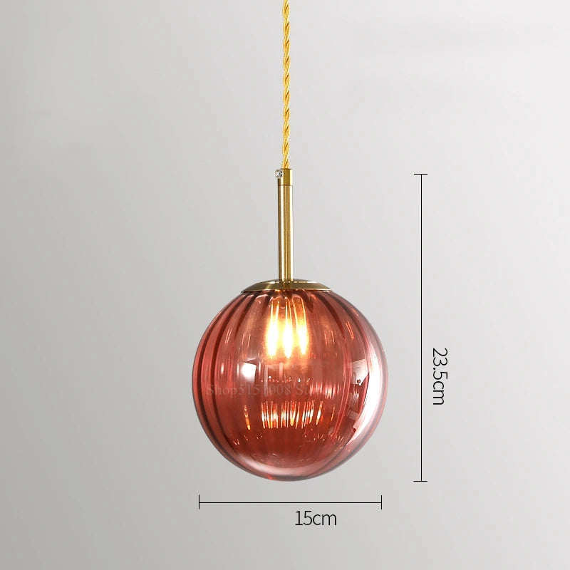 simplistic modern design glass LED pendant light - vue 9 sur 12