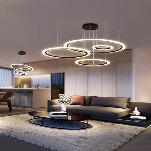 Contemporary minimalist chandelier for modern indoor lighting - vue 3 sur 22
