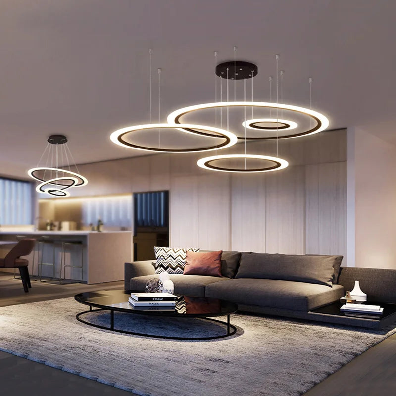 Contemporary minimalist chandelier for modern indoor lighting - vue 3 sur 22