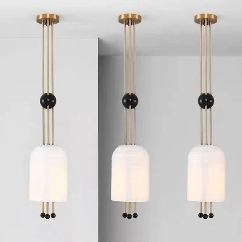 Suspension lanterne à tête unique en verre - vue 2 sur 9