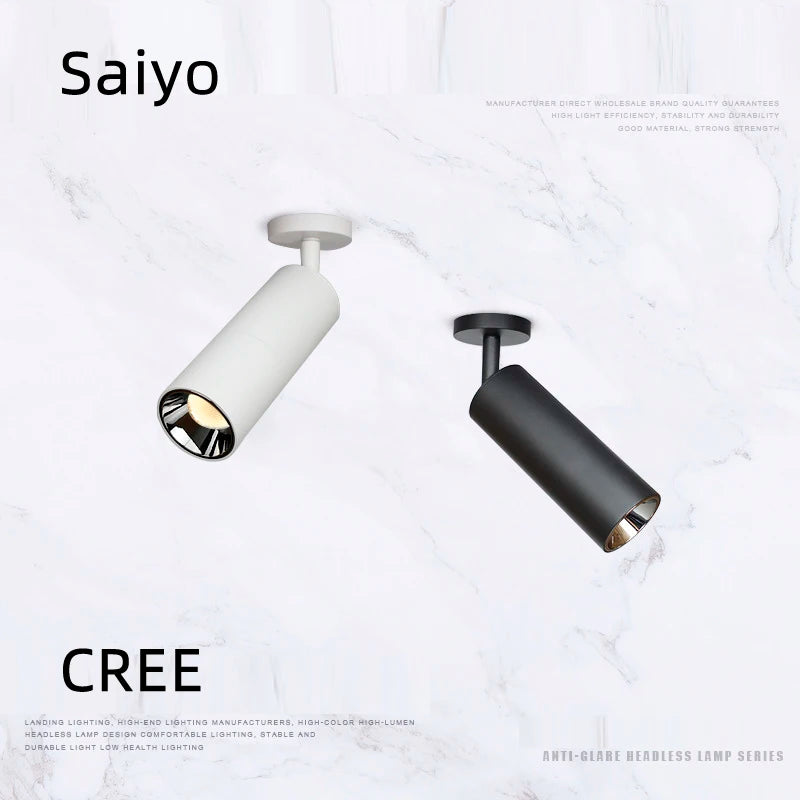 lampe led sur rail en aluminium pour magasin