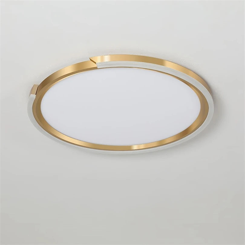 Plafonnier led modernes simples nordiques rondes - vue 5 sur 8