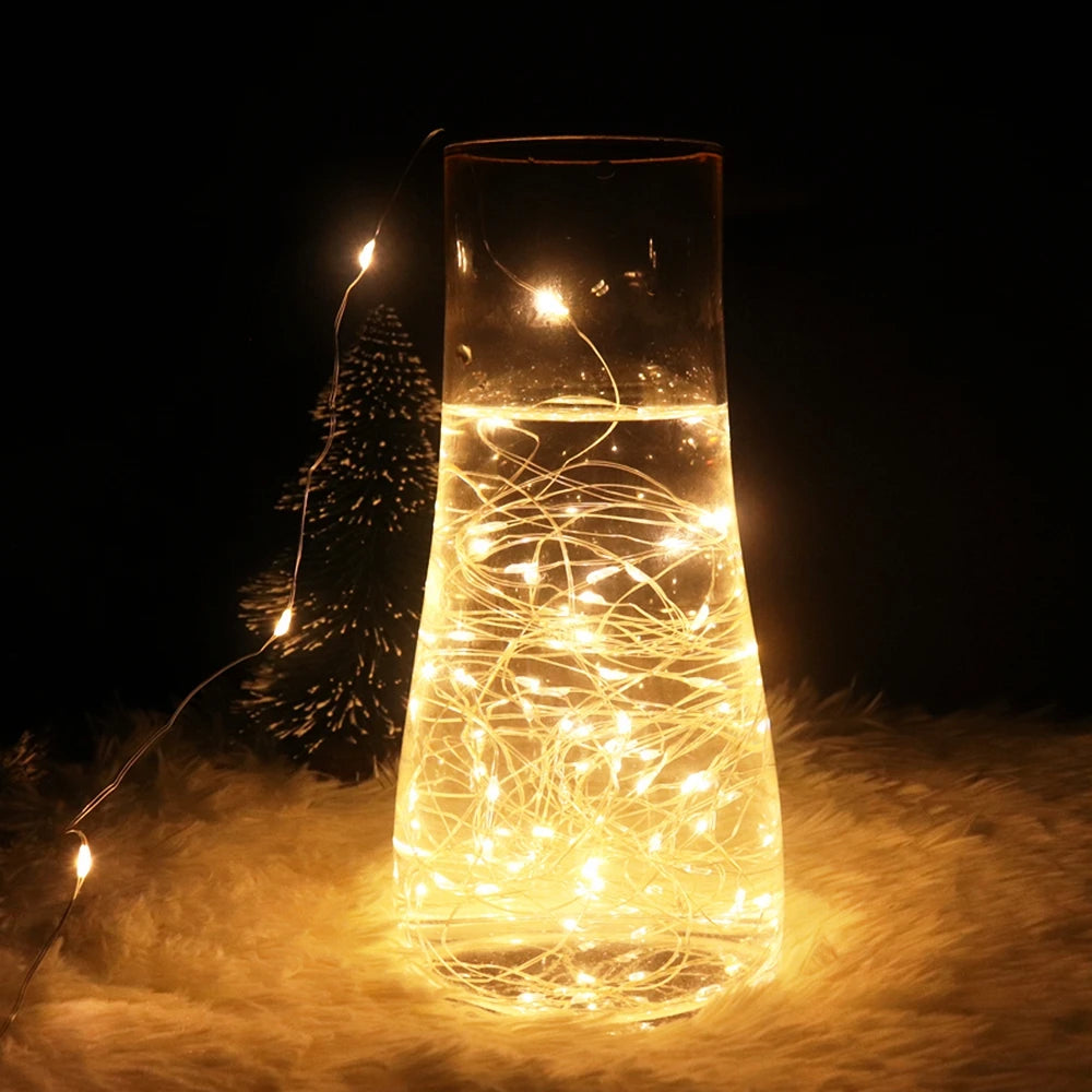 guirlande lumineuse led en fil de cuivre pour décoration intérieure - vue 4 sur 18