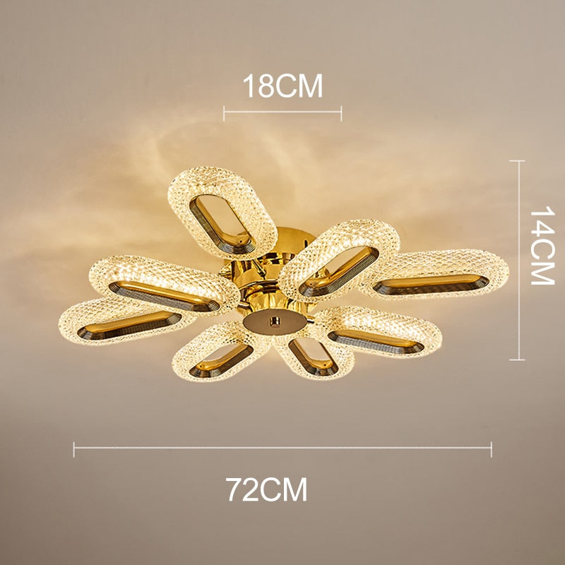 Plafonnier moderne LED en cristal ovale Marvona - vue 8 sur 9