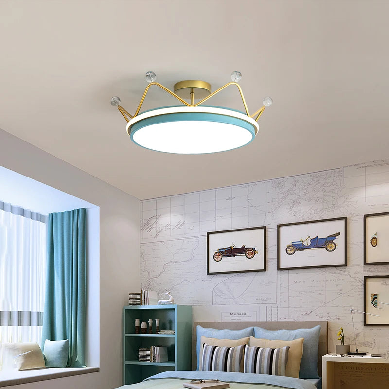suspension pour enfants couronne leds moderne winfordo - vue 6 sur 12