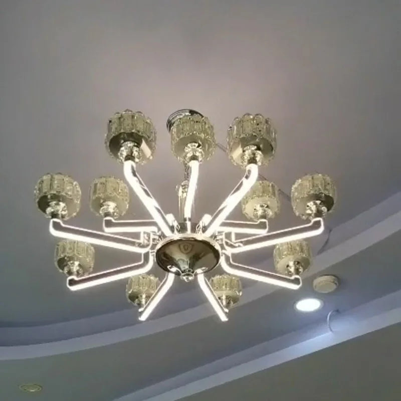 lustre en cristal moderne luxe pour décoration intérieure élégante - vue 7 sur 14