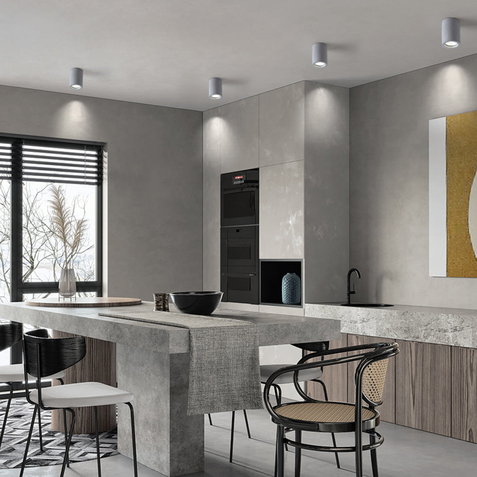 Spot moderne GU10 style industriel en ciment Guam - vue 3 sur 10