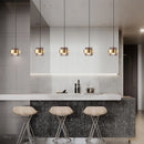 lustre led moderne en verre cylindrique style nordique