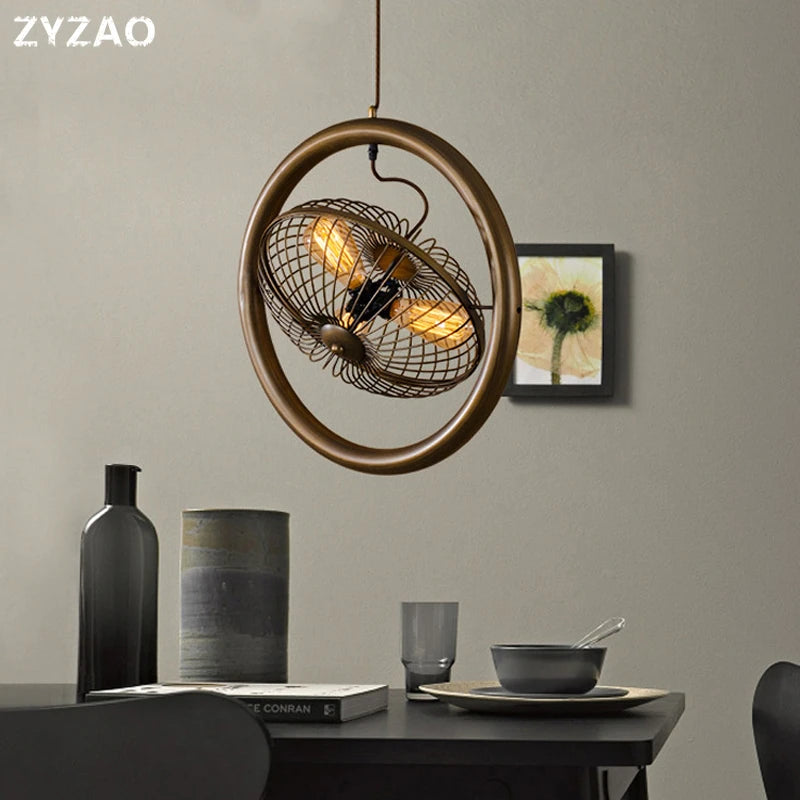 suspension rétro en fer style industriel pour décoration vintage