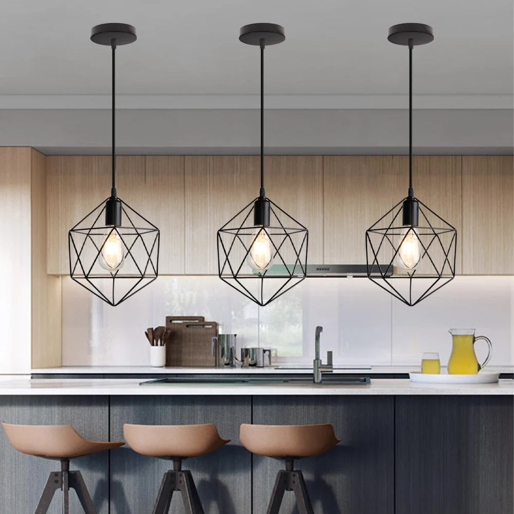 lampe suspendue industrielle rustique minimaliste nordique moderne