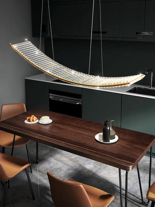 lustre minimaliste moderne en cristal de luxe pour restaurant