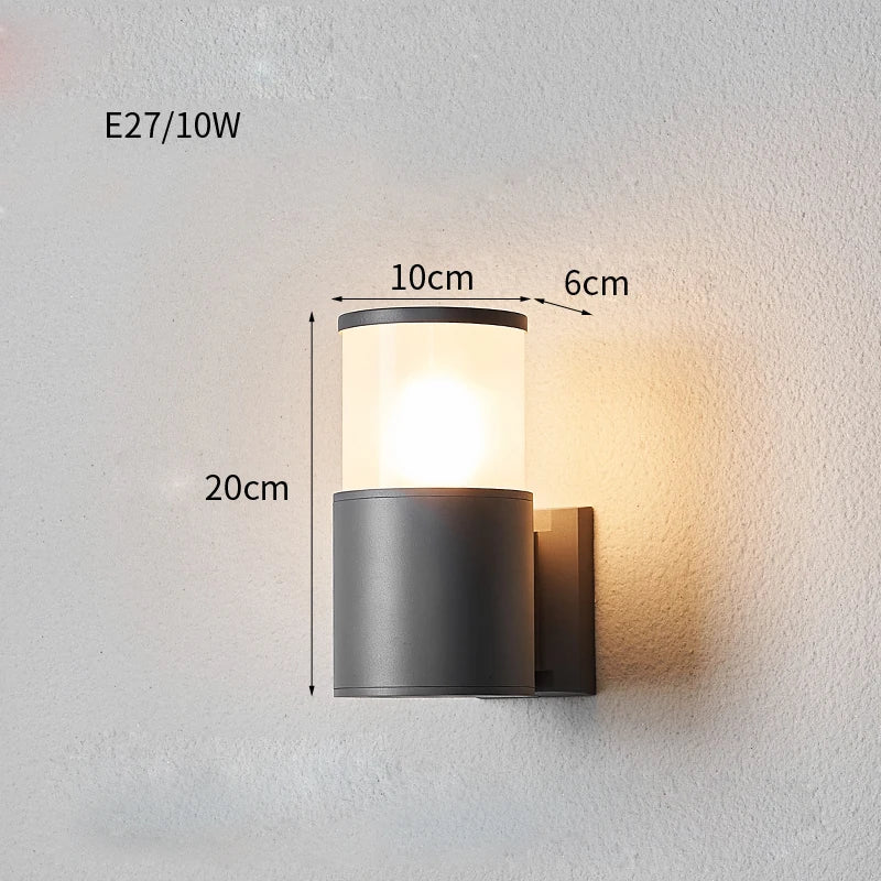 Applique extérieure 110V balcon éclairage mural hôtel paysage lampe terrasses jardins boutique allées porte poteaux étanche applique murale - vue 5 sur 7