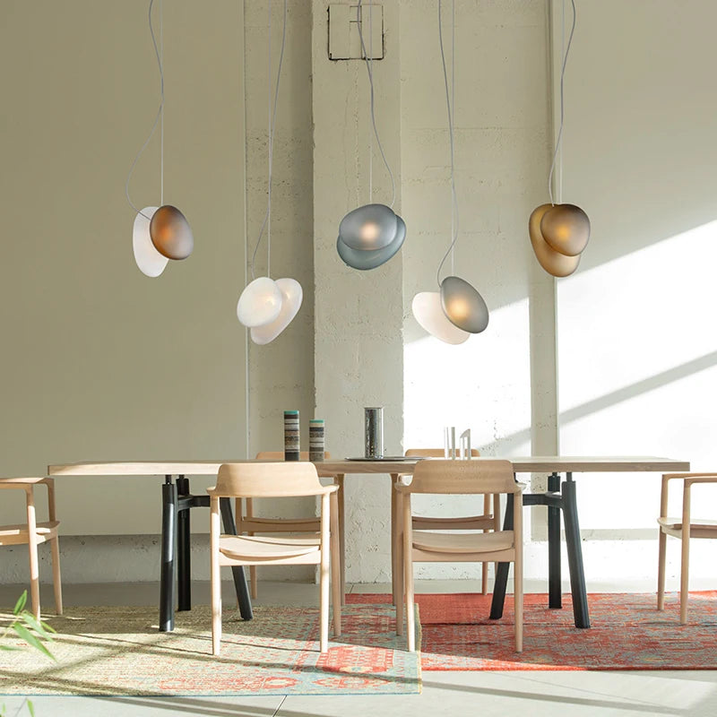 Nordic glass pendant light for minimalist restaurants - vue 5 sur 30