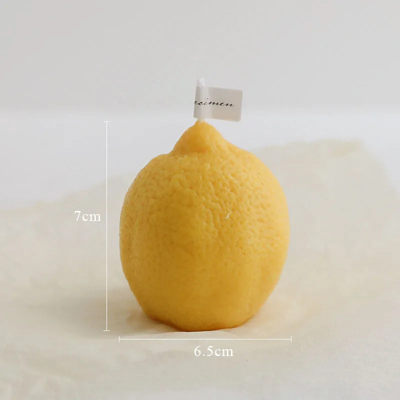 bougie parfumée citron artisanale pour décoration photo et fêtes - vue 11 sur 11