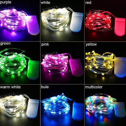 guirlande lumineuse à led en fil de cuivre pour fête mariage et noël